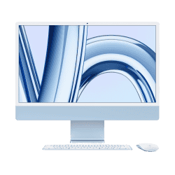Apple 2023 iMac | MQRQ3HN/A | M3 chip with 8‑core CPU and 10‑core GPU | 8GB Unified Memory | 256GB | Blue