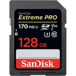 SanDisk Extreme PRO 128 GB | SDXC Class 10 | 170 MB/s Memory Card