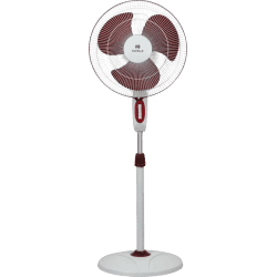 Havells Accelero Pedestal Fan | 3 Blade | 400 mm | White & Red