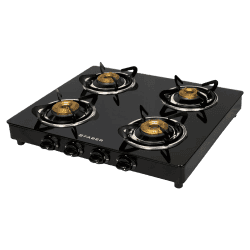 FABER Star 4BB BK Gas Stove | 4 Burner | Black