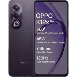 OPPO K12x 5G | 45W | 8 GB RAM | 256 GB | Midnight Violet