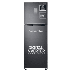 Samsung Frost-Free Double Door Refrigerator | Convertible 3 In 1 Digital Inverter  Appliance | 256L | 3 Star | Black | RT30C3733B1/HL
