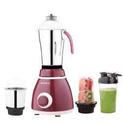 Wonderchef Acura Plus Mixer Grinder | 750W | 4 Jars for Blending Dry Masala Grinding Chutney Grinding Smoothie | Grind Tough Ingredients