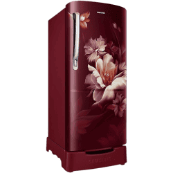Samsung Digital Inverter Direct-Cool Single Door Refrigerator | 183 L | 3 Star | Midnight Blossom Red | RR20D1823RZ/HL