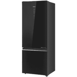 Haier Frost Free Double Door Bottom Mount 2 Star Refrigerator | 445 L | HRB-4952CKG-P | Black Glass