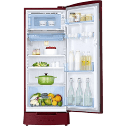 Samsung Digital Inverter Direct-Cool Single Door Refrigerator | 183 L | 3 Star | Midnight Blossom Red | RR20D1823RZ/HL