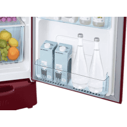 Samsung Digital Inverter Direct-Cool Single Door Refrigerator | 183 L | 3 Star | Midnight Blossom Red | RR20D1823RZ/HL