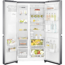 LG 668 L Inverter Linear Frost Free Side-by-Side Refrigerator | GC-L247CLAV | Silver
