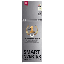 LG | GL-N312SDSY ADSZEBNLG | 272 Litres | 2 Star | Frost Free Double Door Refrigerator with Inverter Technology | Dazzle Steel