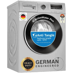 BOSCH 8 kg | Fully Automatic Front Load Washing Machine | WAJ2426PIN | In-built Heater | Silver