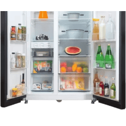 Kelvinator | KRS-B600BKG |584 L | Frost Free Side by Side Refrigerator | MIRROR BLACK
