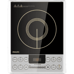 PHILIPS Induction Cooktop | HD4929/01 | Push Button | Silver | Black