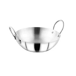 Blueberry’s Stainless Steel Kadai With Glass Lid