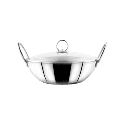 Blueberry’s Stainless Steel Kadai With Glass Lid