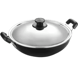 Pigeon Non Stick Big Kadai | SS Lid | Aluminium