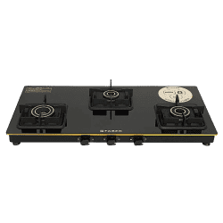FABER Prince Plus Gas Stove | 3 Burner | Black