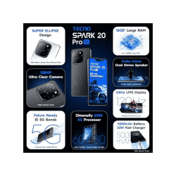 Tecno Spark 20 Pro 5G | 8 GB RAM | 128 GB | Startrail Black