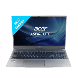 Acer Aspire Lite 12th Gen Intel Core i3-1215U Premium Metal Laptop | Windows 11 Home/8 GB RAM/512GB SSD | AL15-52, 39.62cm | Full HD Display | Steel Gray