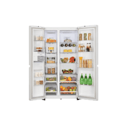 LG Side By Side Refrigerator | 650 Liters | Linen White | GL-B257DLW3