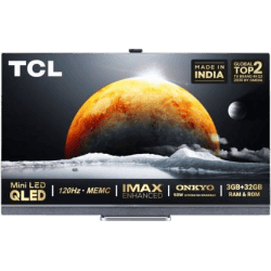TCL 55 inch-139 cm | QLED Ultra HD-4K Smart Android TV | Mini LED with Video Call Camera  | 55C825 | Graphite Grey