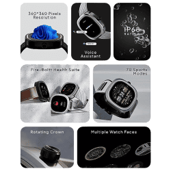 Fire-Boltt Collide Display Smartwatch, Bluetooth Calling | 1.32" | Grey