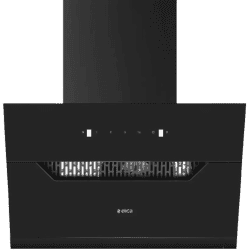 Elica |  EFL 207 HAC LTW VMS 90 Auto Clean Slant Glass 60 cm | Heat Autoclean | Filterless Powerful Suction | Low Noise Wall Mounted Chimney | Black