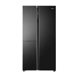 Haier 598 L | HRT-683KS | Triple Door Side By Side Refrigerator | Black Steel