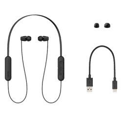 Sony Wireless In-Ear Headphones | WI-C200 | 15 Hours Battery Life | Black