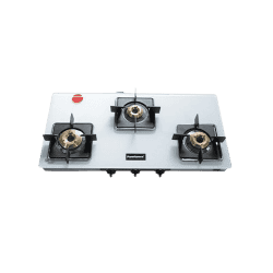 Pure Flames |  3 Burner | Tempered glass | Cooktop Rotary | White