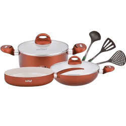 Nolta Ceramic Aluminium Nonstick Cookware Set 8-Pieces