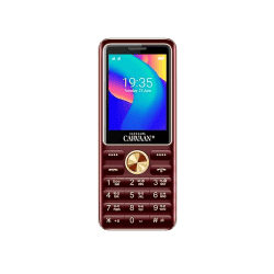 Carvaan Saregama M21 Keypad Mobile Phone - 1500 Pre-Loaded Hindi Songs | 2.4 Inch Screen 2500 mAh Batter | Rear VGA Camera | Metallic Red