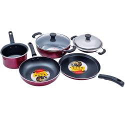 IMPEX Induction Bottom Non-Stick Coated Cookware Set | 7 pcs | KUK 5