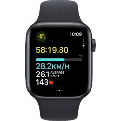 Apple Watch SE 2nd Gen | GPS + Cellular | 44 mm | Midnight Case & Midnight Sport Band | Midnight Strap | MRH83HN/A