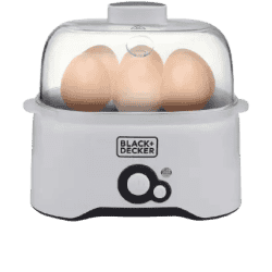 BLACK+DECKER Appliances BXEG2801IN 280 Watt Egg Cooker with 6 Eggs Capacity | White