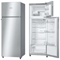 BOSCH Serie 4 290 Litres 3 Star Double Door Refrigerator CTC29S03NI | Sparkly Steel