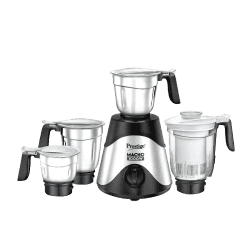Prestige Macho 1000 W Mixer Grinder | 4 Jars | Black Silver