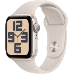 Apple Watch SE | GPS + Cellular 40mm Starlight Case & Starlight Sport Band | Starlight Sport Strap