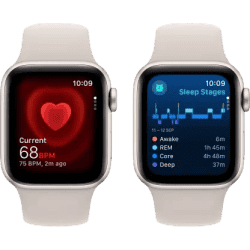 Apple Watch SE | GPS + Cellular 40mm Starlight Case & Starlight Sport Band | Starlight Sport Strap
