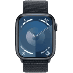 Apple Watch Series 9 | GPS + Cellular 45mm Midnight Case & Midnight Sport Loop | Midnight Strap