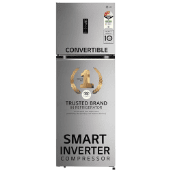 LG Frost-Free Smart Inverter Wi-Fi Double Door Refrigerator | 322 L | 3 Star | Shiny Steel | GL-T342TPZX