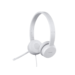 Lenovo 110 Wired On Ear Headphones with Mic | White