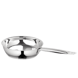 Blueberrys | 24 cm | Stainless Steel Fry Pan | Induction Base | Silver