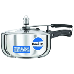 Hawkins Wide 3 L Inner Lid Induction Bottom Pressure Cooker | Stainless Steel | Silver | HSS3W
