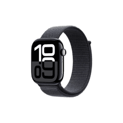 Apple Watch Series 10 | GPS | 46mm | Jet Black Aluminium with Ink Sport Loop | Ink Strap