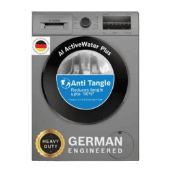 BOSCH Fully Automatic Front Load Washing Machine with In-built Heater | 8 Kg | WAJ2846PIN | Grey
