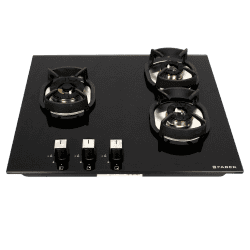 FABER Hobtop Nexus HT603 CRS BR CI Glass Top Automatic Hob | 3 Burners
