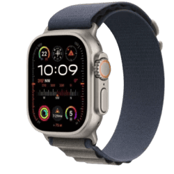 Apple Watch Ultra 2 GPS + Cellular 49mm Titanium Case with Blue Alpine Loop | Medium | Blue Strap