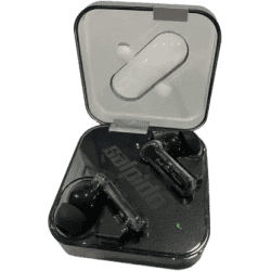 Salpido S06 Ear Waves Buds | Mic True Wireless | Translucent Design | 13mm Driver Bluetooth | Black