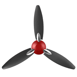 Usha Bloom Daffodil Dust Ceiling Fan | 1250mm | Sparkle Red and Black