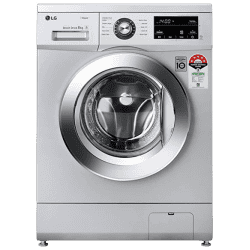 LG 8.0 Kg 5 Star Inverter Touch Control Fully-Automatic Front Load Washing Machine with Heater | FHM1408BDL | Silver